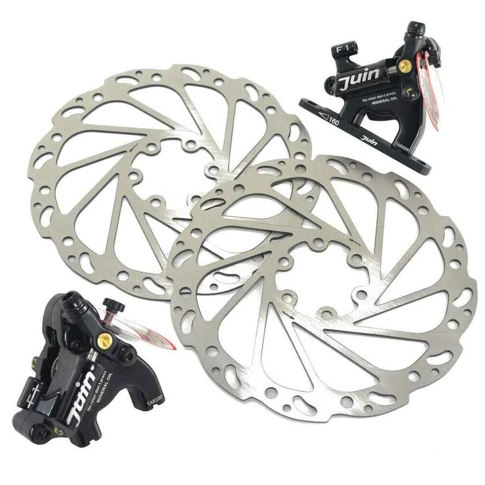 Juin Tech F1/M1 Hydraulic Cable Pull Disc Brake Set - Flat/Post Mount 1 Juin Tech F1/M1 Hydraulic Cable Pull Disc Brake Set - Flat/Post Mount
