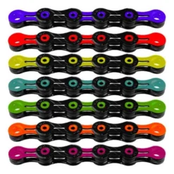 KMC DLC11 11-Speed Chain (Red/Blue/Green Links)