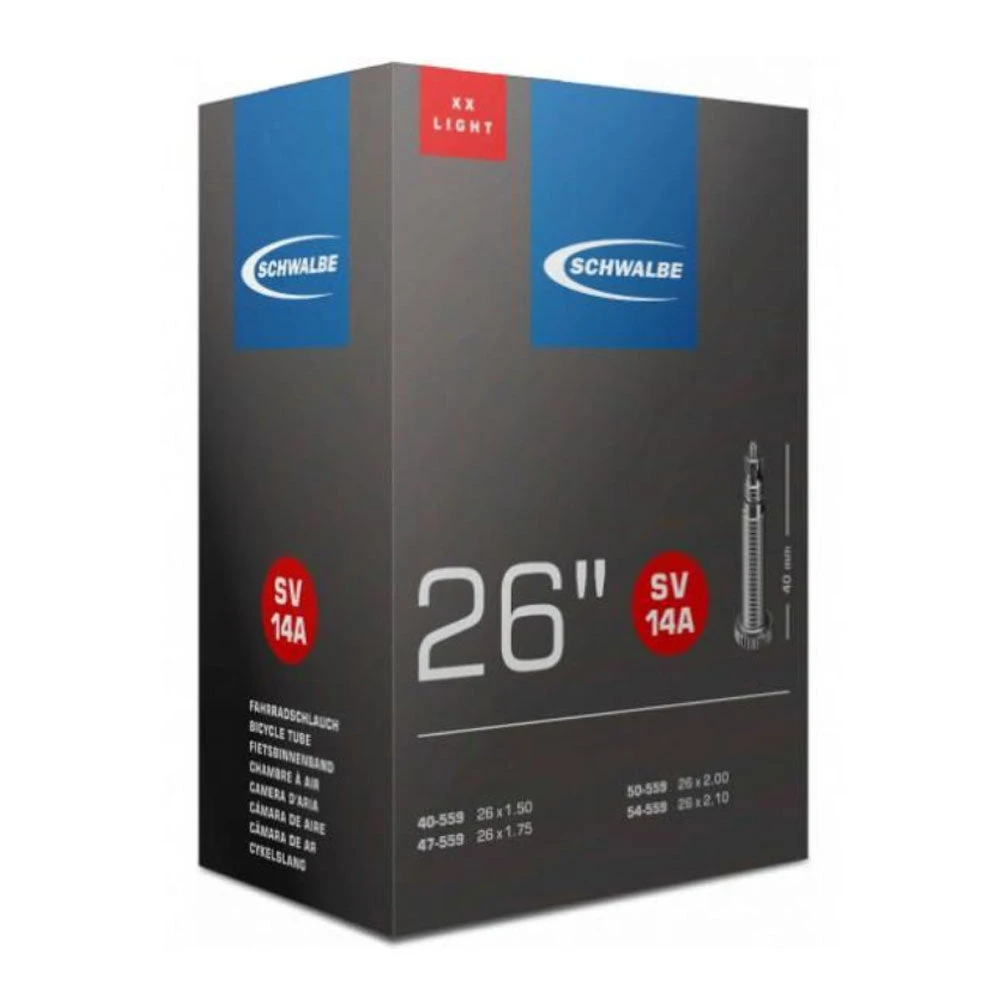 Gravel Schwalbe SV14A Cyclocross Inner Tubes For 33c 650b CX Tyres (Pair) 1 Gravel Schwalbe SV14A Cyclocross Inner Tubes For 33c 650b CX Tyres (Pair)